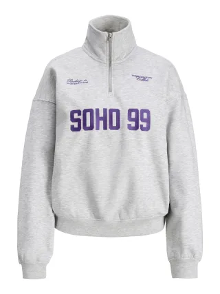 JJXX - JXJANKA LS HALF ZIP SWEAT SWT Light Grey Melange - Gr. - S