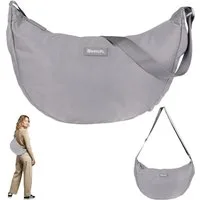Bench. Handtasche Crossbag Moon Bag Form Slingbag Schultertasche, Damentasche Damen Freizeittasche Sichel Mond Form 64216 + Etui