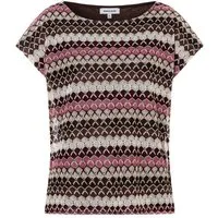 MORE&MORE Kurzarmshirt trendiges Ajourmuster-Kurzarmshirt