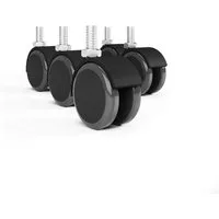 MS Beschläge Möbelrolle Ersatzrollen für Möbel 50mm Rollen mit Gewinde, (5-St)