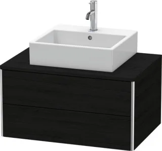 Duravit XSquare Konsolenwaschtischunterbau wandhängend Eiche Schwarz Matt 800x548x400 mm - XS4910016 XS491001616