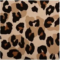 SCHÖNER LEBEN. Stoff Meterware Canvas Stoff mit 70% Baumwolle Leo ecru schwarz braun 1,48m, allergikergeeignet