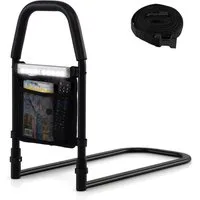 COSTWAY Bett - Aufstehhilfe, belastbar bis 136 kg, Bettgitter mit LED-Sensorlicht, Befestigungsgurt