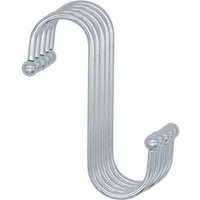 TSB Werk S-Haken Metallhaken S Haken Küchenhaken Fleischerhaken, (5-St), Gardrobenhaken, Groß, Klein, Metall