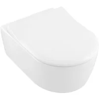 Villeroy & Boch WC-Sitz Avento, Toilettendeckel mit Absenkautomatik, D-Form SlimSeat, Weiß Alpin