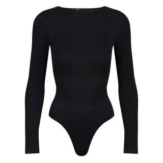 Damen Essentials Langarm-Bodysuit formend aus recyceltem Stretchmaterial