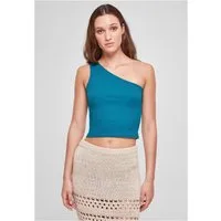 URBAN CLASSICS Tanktop Ladies Cropped Asymmetric Top XS bis 5XL