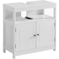 VASAGLE Waschbeckenunterschrank Badezimmerschrank Aufbewahrungsschrank mit 2 Türen, offenes Fach, 60 x 30 x 60 cm