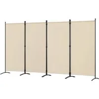 Angel Living Senkrechtmarkise 4-teiliger Paravent Raumteiler, 324x180cm (4-St) Trennwand Balkon Sichtschutz aus Stahl und Polyester