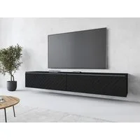 Home affaire Lowboard Vera, wahlweise mit oder ohne Beleuchtung, gefräste MDF Front mit 3D Effekt, stehend und hängend montierbar