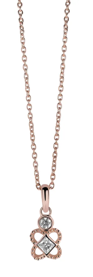 Orphelia Damen-Kette aus 925er Sterlingsilber mit Anhänger – Rosé ZH-6032/1