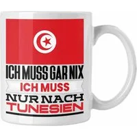 Trendation Tasse Tunesien Tasse Geschenk für Tunesen Geburtstag Urlaub Geschenkidee Ich