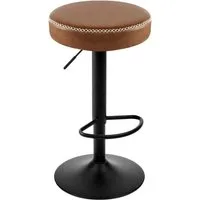 EUGAD Barhocker (1 St), drehbar, höhenverstellbar, Metallgesetll, Vintage-Kunstleder