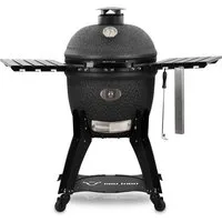 BBQ-Toro Keramikgrill Kamado Grill "Yoru" Ø 62 cm Holzkohlegrill Keramikgrill mit Thermomete, Inkl. Deckel-Schnappverschluss