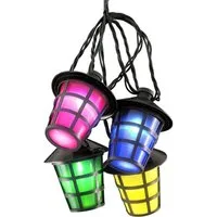 KONSTSMIDE LED-Lichterkette Party-Lichterkette außen, 20 bunten Laternen, 20 kalt weiße Dioden