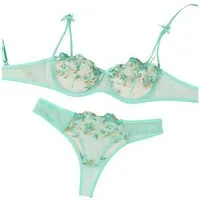 NEXORA Tanga String Tanga BH Set, Lingerie Set, Dessous Set (Komplett-Set) Komplettes Set, BH & Hose, Träger verstellbar