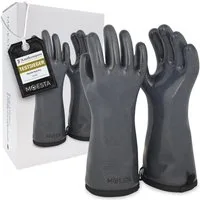 Moesta BBQ Grillhandschuhe HeatPro Hitzehandschuhe - Grillhandschuh Silikon - Grill + Haushalt, hitzebeständig, Maschinenwäsche, hygienisch, Softies Innenfutter
