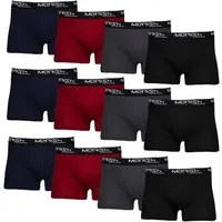 MERISH Boxershorts MERISH Boxershorts Herren 12 St S-7XL Unterhosen Baumwolle Schwarz 4XL (Vorteilspack, 12er Pack) S - 7XL