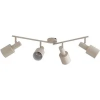 Lindby Deckenstrahler Ovelia, Metall, Creme IP20, 4 x 15 W LED