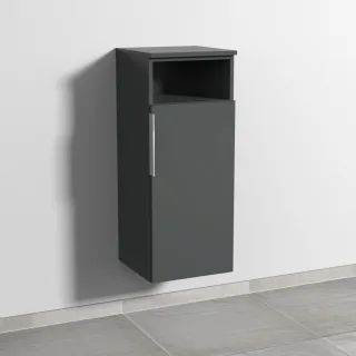 Sanipa 3way Mittelschrank mit 1 Tür und 1 offenem Fach, Anthrazit-Matt, UM13322 UM13322