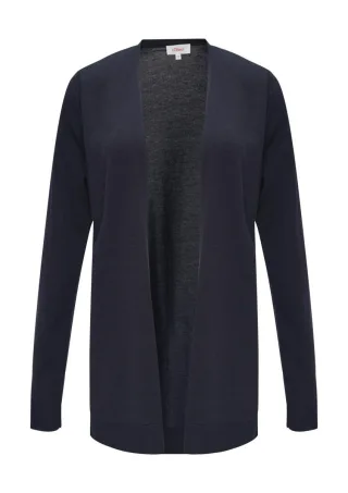 s.Oliver Red Label - Cardigan aus Viskose-Baumwollmix blau - Gr. - 42