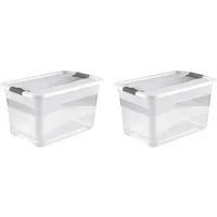 keeeper Organizer cornelia (Set, 2 St), Aufbewahrungsbox, 52 L, mit Deckel und Schiebeverschluss, Kunststoff