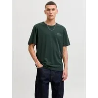 Jack & Jones T-Shirt JJECORP Herren-Tee mit figurbetonter Silhouette bedruckt, modisch, schmal, Baumwolle, Rundhals