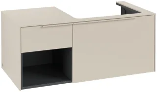 Villeroy & Boch Subway 3.0 Waschbeckenunterschrank, mit Beleuchtung, 2 Auszüge, 1001 x 423 x 500 mm, C571L2VN
