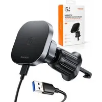 RUHE Handy-Halterung Wireless Charger Kabelloses Laden Auto Handy Halterung 15W, (bis 7 Zoll, Packung, 1-tlg., Magnetische Handyhalterung, Handyhalterung Magnet Wireless Charger Auto Zubehör iPhone 12 - 17 MAX)