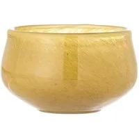 Bloomingville Teelichthalter Jose, in Gelb, 5cm, aus Glas