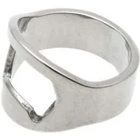 Goods+Gadgets Flaschenöffner GOODS+GADGETS Flaschenöffner Ring - Edelstahl Ring für Bier (Ring)