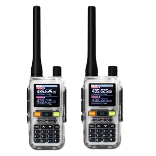 2Pcs BAOFENG 5R Mini Walkie Talkie 999 Channels Dual Band PTT Keys VHF UHF Frequency VOXs Type-C Fast Charging 1600mAh L