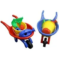 Androni Giocattoli Sandform-Set Schubkarren Set mit Eimergarnitur 7 Teile aus Kunststoff 2fach sortier