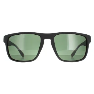 Montana Rectangle Mens Matte Schwarz Grün Polarisiert SP314