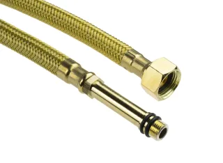 Neuesbad 2 PCS OF FLEXIBLE HOSES 3/8 X M10, 40 CM LENGTH, Gold NB1DEXDD40Z2E01