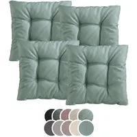 XDREAM Stuhlkissen Sitzkissen Set (2er & 4er) für Stühle und Bänke, robuste Polsterauflage für indoor und outdoor, 38x38x6 cm