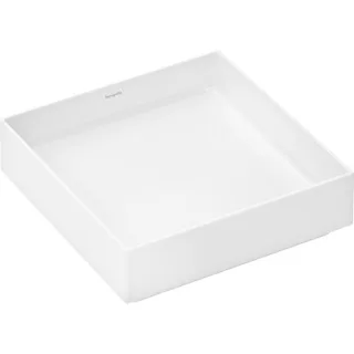 hansgrohe Xuniva Evo E Aufsatzwaschtisch 63007450 400x400mm, ohne Hahnloch/Überlauf, SmartClean, Hygiene Effect, weiß
