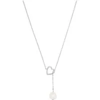 Amor Y-Kette Herz, mit Süßwasserzuchtperle