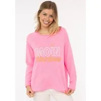 Zwillingsherz Sweatshirt "Moin Nordsee" mit Used-Look Kanten
