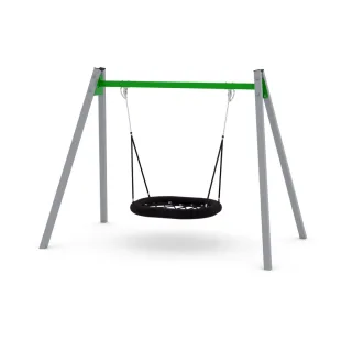 Öffentliche Nestschaukel PRO Brisk - Robuste Stahl-Spielplatzschaukel für Kindergarten & Parks - Ø 120x100cm - Inklusives Design - Wickey