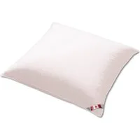KÜNSEMÜLLER Daunenkissen 3-Kammer Kopfkissen Canada, 80x80 cm, waschbar 60 °C, Füllung: Außen: 90% Daunen, 10% Federn, Innen: 100% Federn, Bezug: 100% Baumwolle, Seitenschläfer, Rückenschläfer, Bauchschläfer, Außen soft, Innen gute Stützwirkung