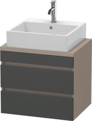 Duravit DuraStyle Konsolenwaschtischunterbau wandhängend Graphit & Basalt Matt 600x478x512 mm - DS53 DS530504943