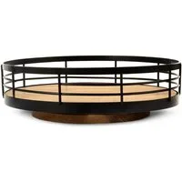 Cheffinger Küchenorganizer-Set Drehbarer Bambus Organizer – 360° Drehteller für Bad, Küche & mehr, (1-tlg)