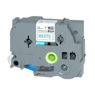 [NB]* Schriftband kompatibel für Brother TZE253 24mm blue/white
