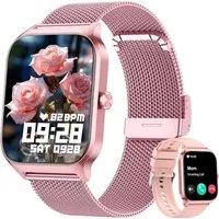 Zevelora Damen's Telefonfunktion IP68 wasserdicht Fitness Tracker Smartwatch (1,83 Zoll, Android/iOS), mit Menstruationszyklus Herzfrequenz Schlafmonitor SpO2 Schrittzähler