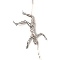 Moritz Skulptur Aluminium Figur Kletterer 30 x 12 x 6 cm, Holz, Tischdeko, Fensterdeko, Wanddeko, Holzdeko, Weihnachtsdeko
