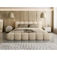 Compleo Polsterbett BUBBLE boucle Designerbett 140/160/180x200 BIZU, Wolkenbett, TOPSELLER Stauraumbett MADE IN EU