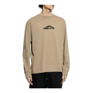 DSquared2 - T-Shirt für Herren/Damen Unisex, Logo, Stretch, Langärmlig (Khaki)