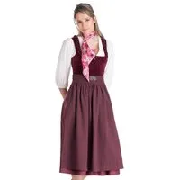 MarJo Dirndl Samt Dirndl 2tlg. - POLLING - wine