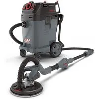 MENZER Trockenbauschleifer LHS 225 + VCL 550 PRO Antistatic, max. 2100 U/min, (Set), Langhalsschleifer & Sicherheitssauger, Nass-Trocken-Sauger